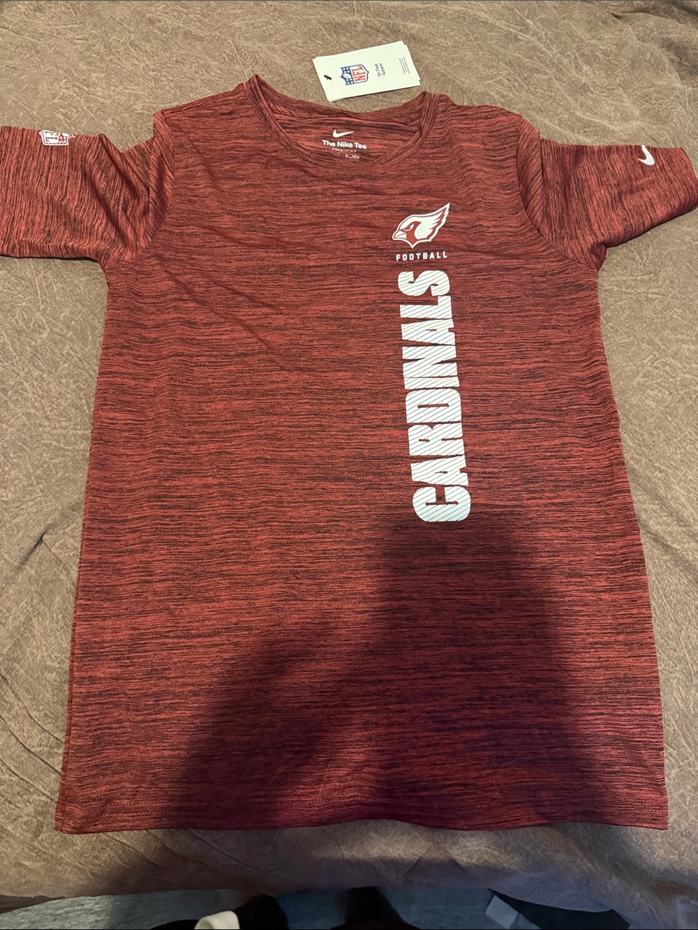 Large 14/16 Nike Cardinals Maroon Heather Short-Sleeve Tee